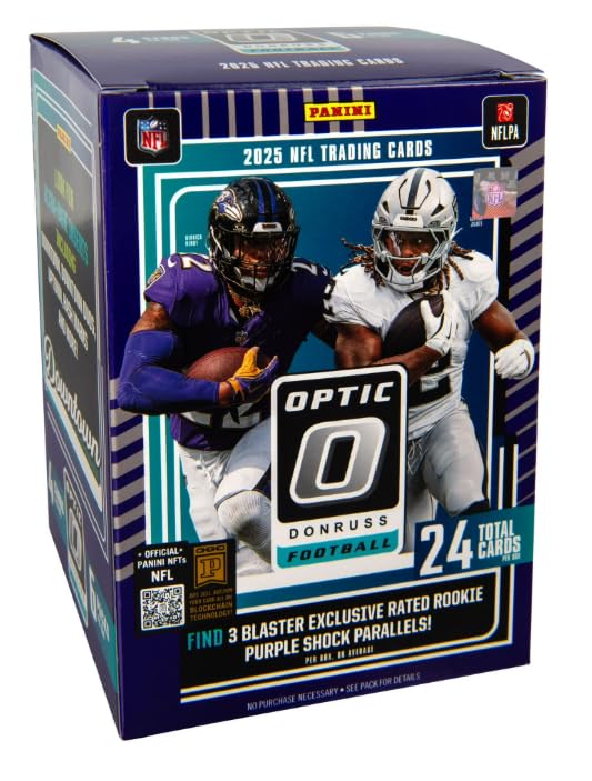 2025 Optic Football Blaster Box Purple Shock 24 Cards C205