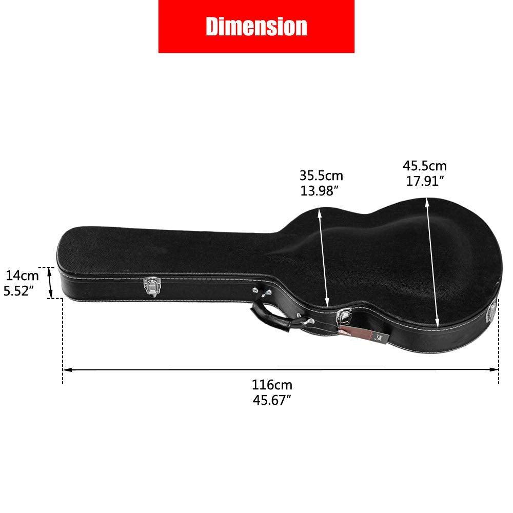 Wooden Hard-Shell Electric Guitar Case with Lock Latch Padding X904929
