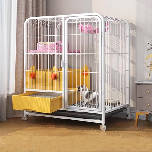 Heavy Duty Cat Cage Playpen Metal Cattery with Brake Casters M911