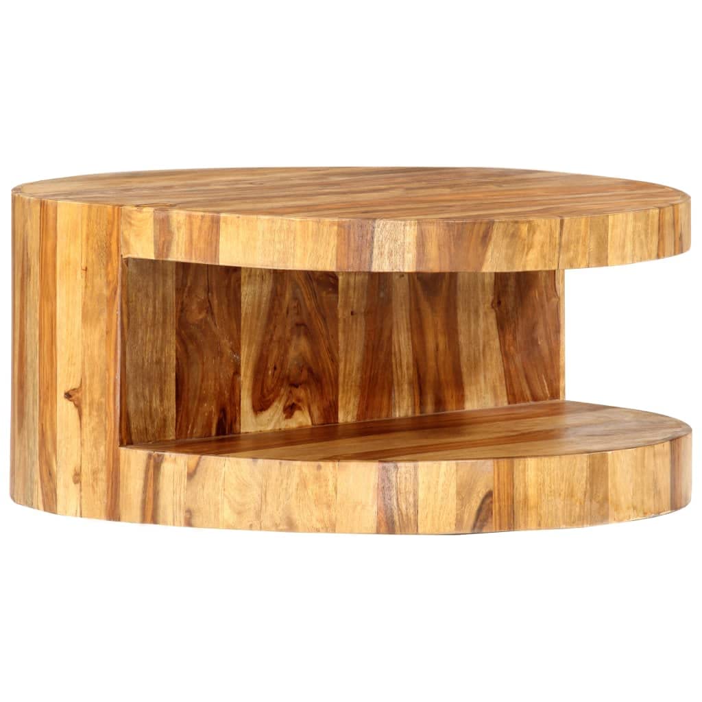 Round Coffee Table Solid Sheesham Wood S30483