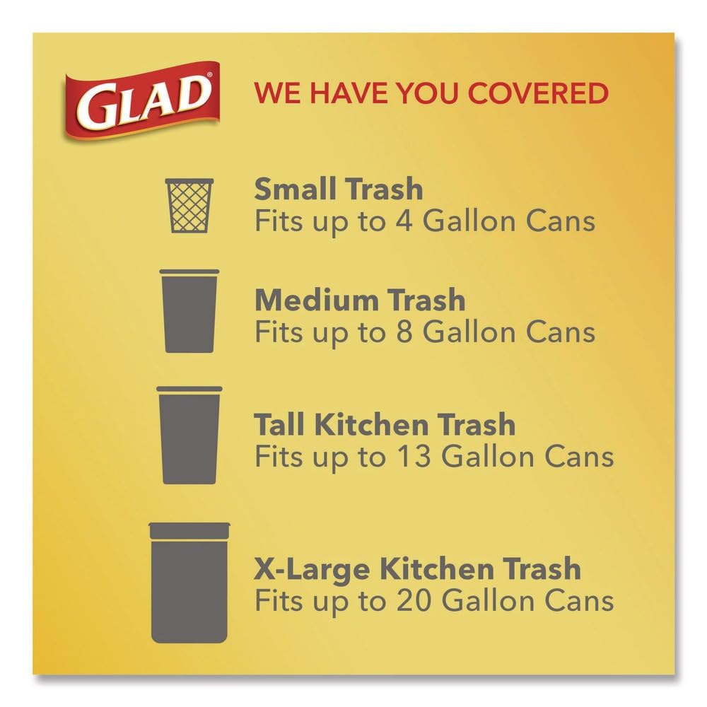 Small Quick-Tie Trash Bags, 4 gal, 0.5 mil, White Z76297