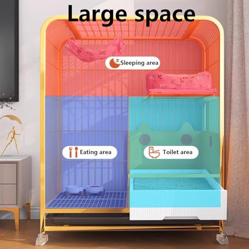 Heavy Duty Cat Cage Playpen Metal Cattery with Brake Casters M911