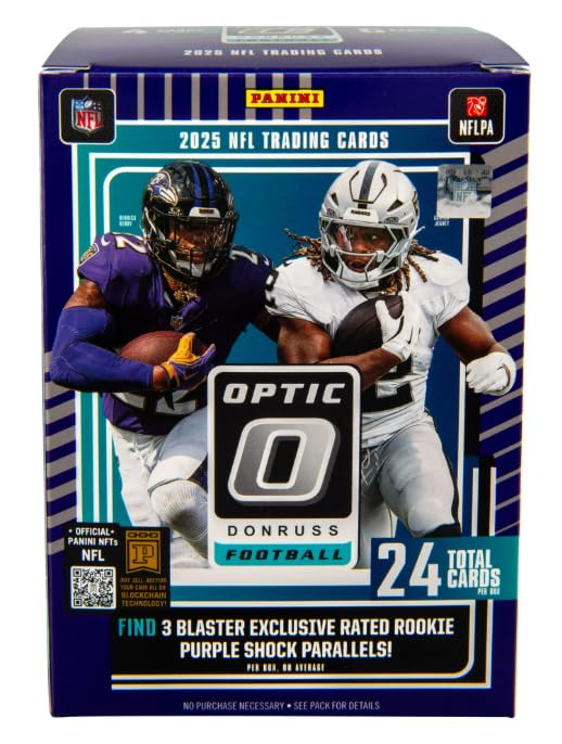 2025 Optic Football Blaster Box Purple Shock 24 Cards C205