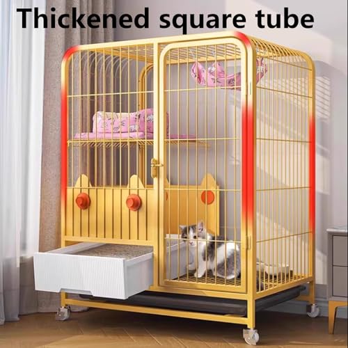 Heavy Duty Cat Cage Playpen Metal Cattery with Brake Casters M911
