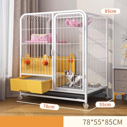 Heavy Duty Cat Cage Playpen Metal Cattery with Brake Casters M911