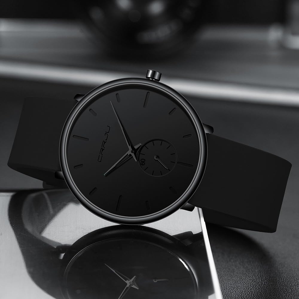 Waterproof Quartz Ultra Thin Wristwatches with Silicone Band M84456