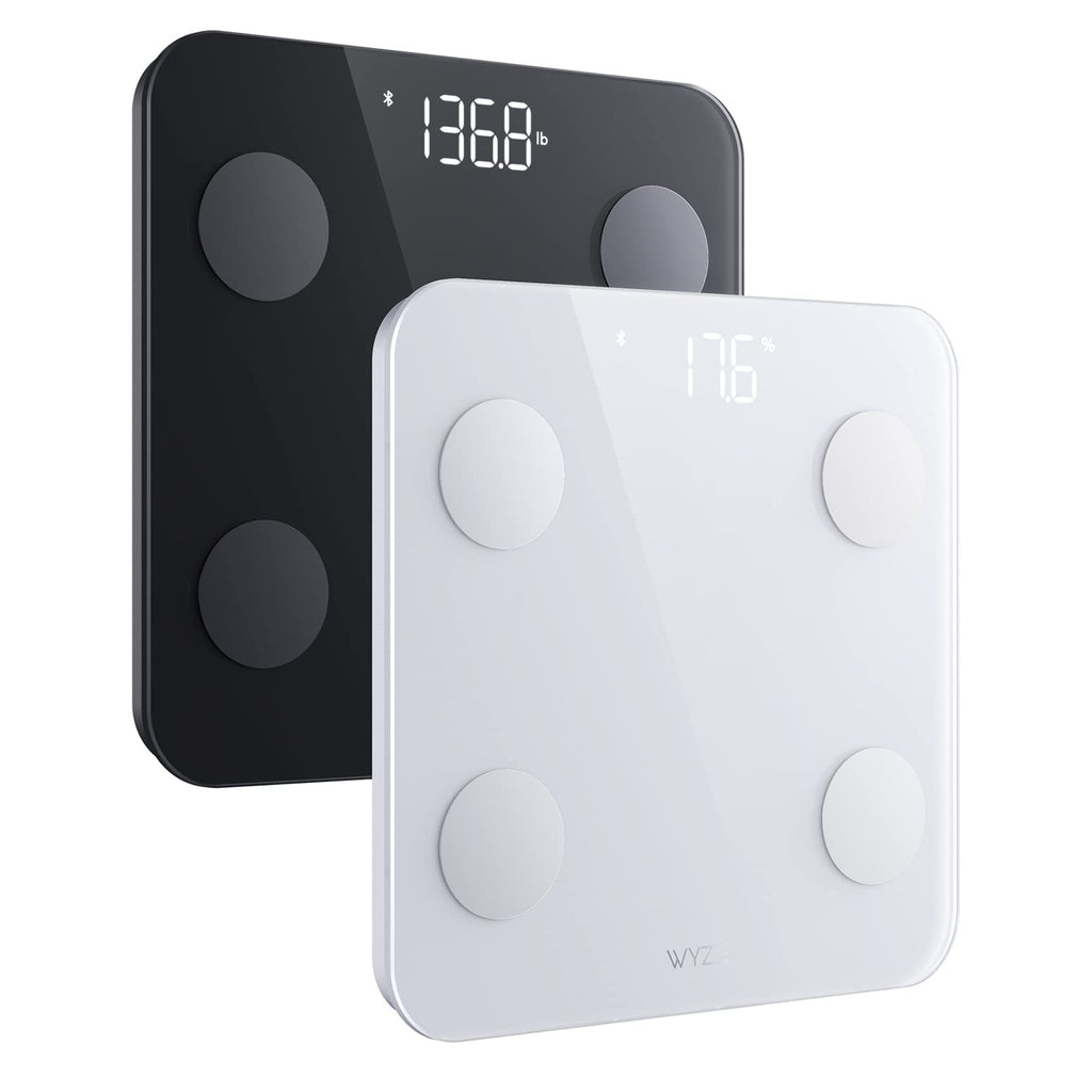 Digital Bathroom Scale 400 lb Black White S5795