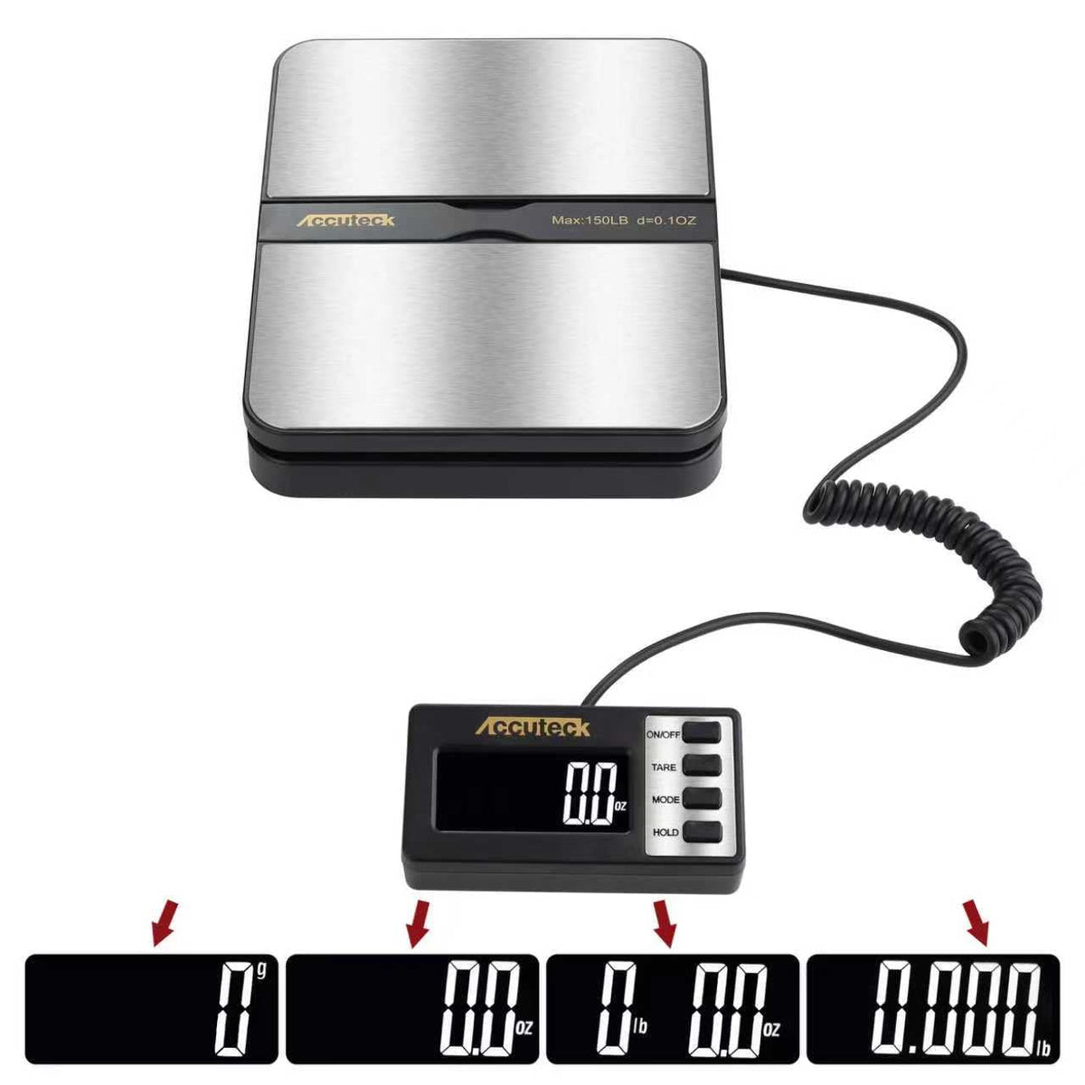 150Lbs 0.1OZ Digital Postal Scale Stainless Steel E37079