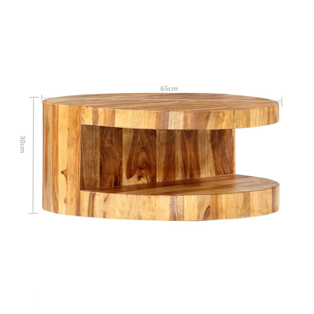 Round Coffee Table Solid Sheesham Wood S30483