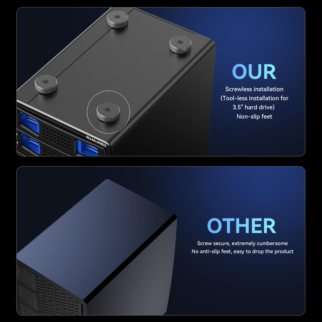 Aluminum 8 Bay Hard Drive RAID Enclosure with Cooling Fan H708821