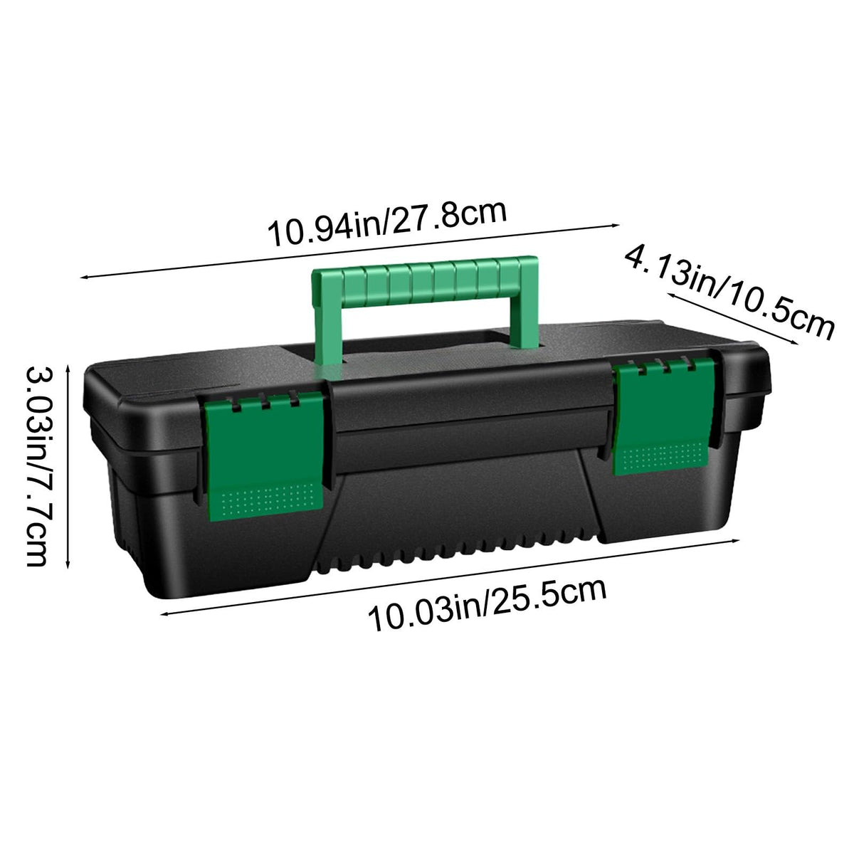 10-inch Plastic Tool Box with Handle and Removable Tray Z43120