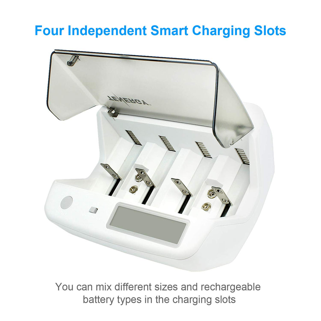 Rechargeable C Batteries and Universal Battery Charger F5100