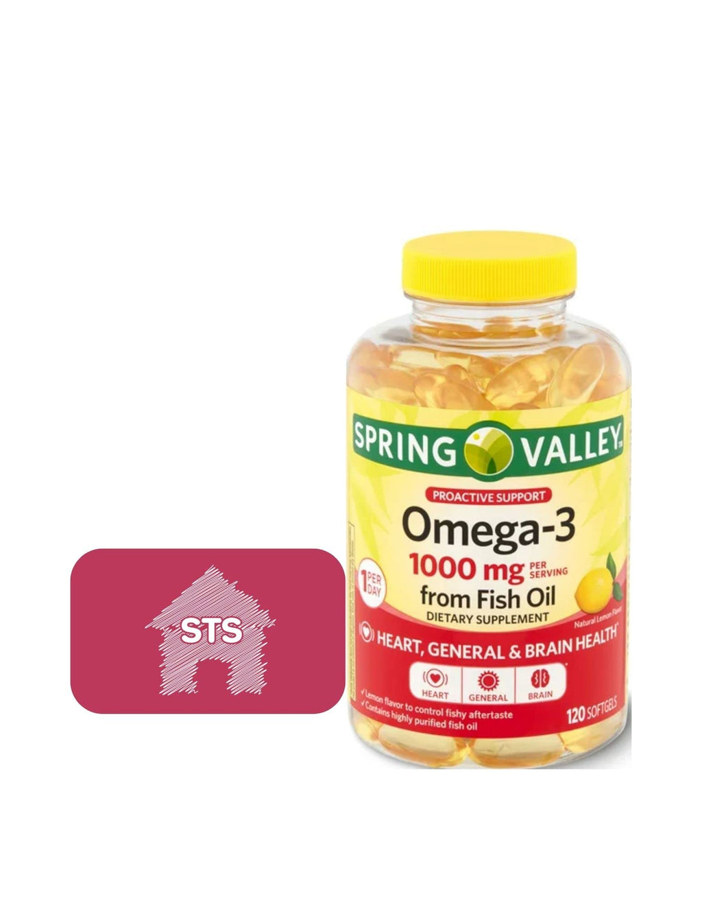 Omega-3 Fish Oil 1000 mg 120 Count V2520