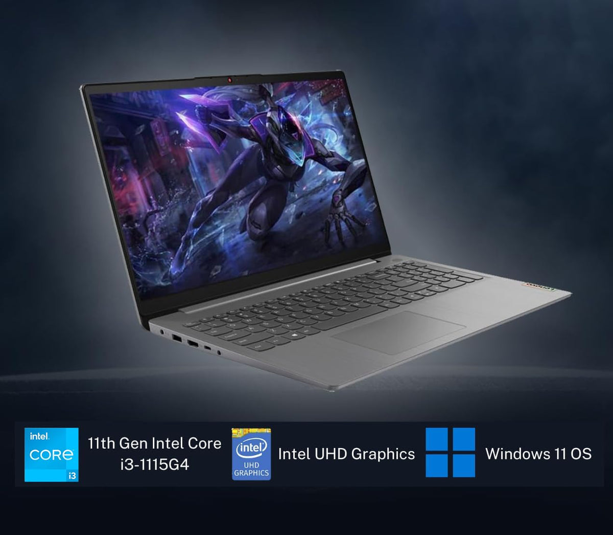 15.6" FHD Touchscreen Laptop, Intel Core i3, 8GB RAM, 256GB SSD, Grey T996649