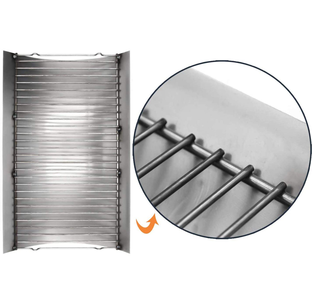 Stainless Steel Fire Grate Hanger and Ash Drip Pan E547407