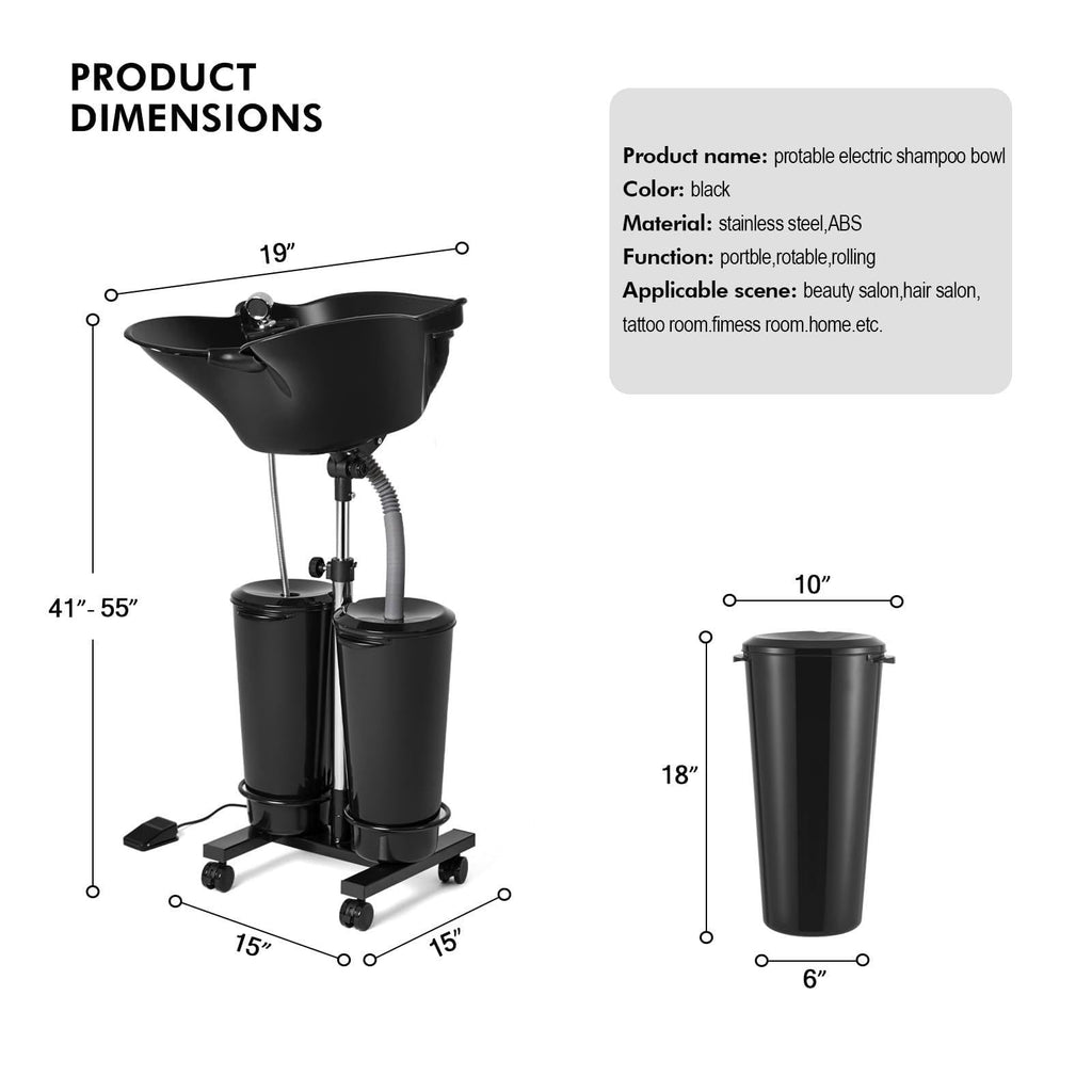 Portable Hair Washing Basin with Electric Pump L4173