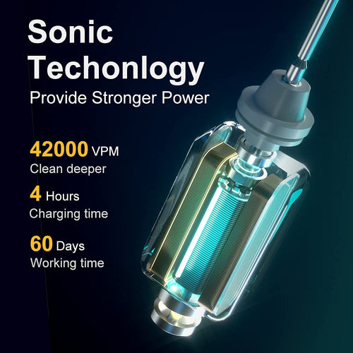 2 Pack Sonic Electric Toothbrush with 8 Heads E891