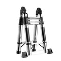 Telescoping Ladder with Locking Mechanism, Heavy Duty Aluminum 330 lbs B5018