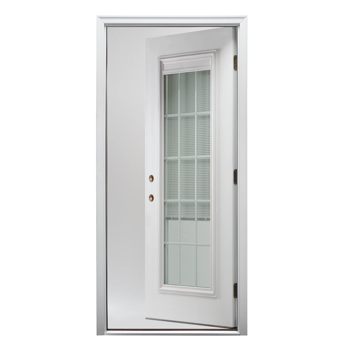 Primed Steel Right-Hand Inswing Full Lite Prehung Front Door 36" x 80" B111