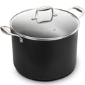 16QT Nonstick Ceramic Stock Pot with Tempered Glass Lid M387