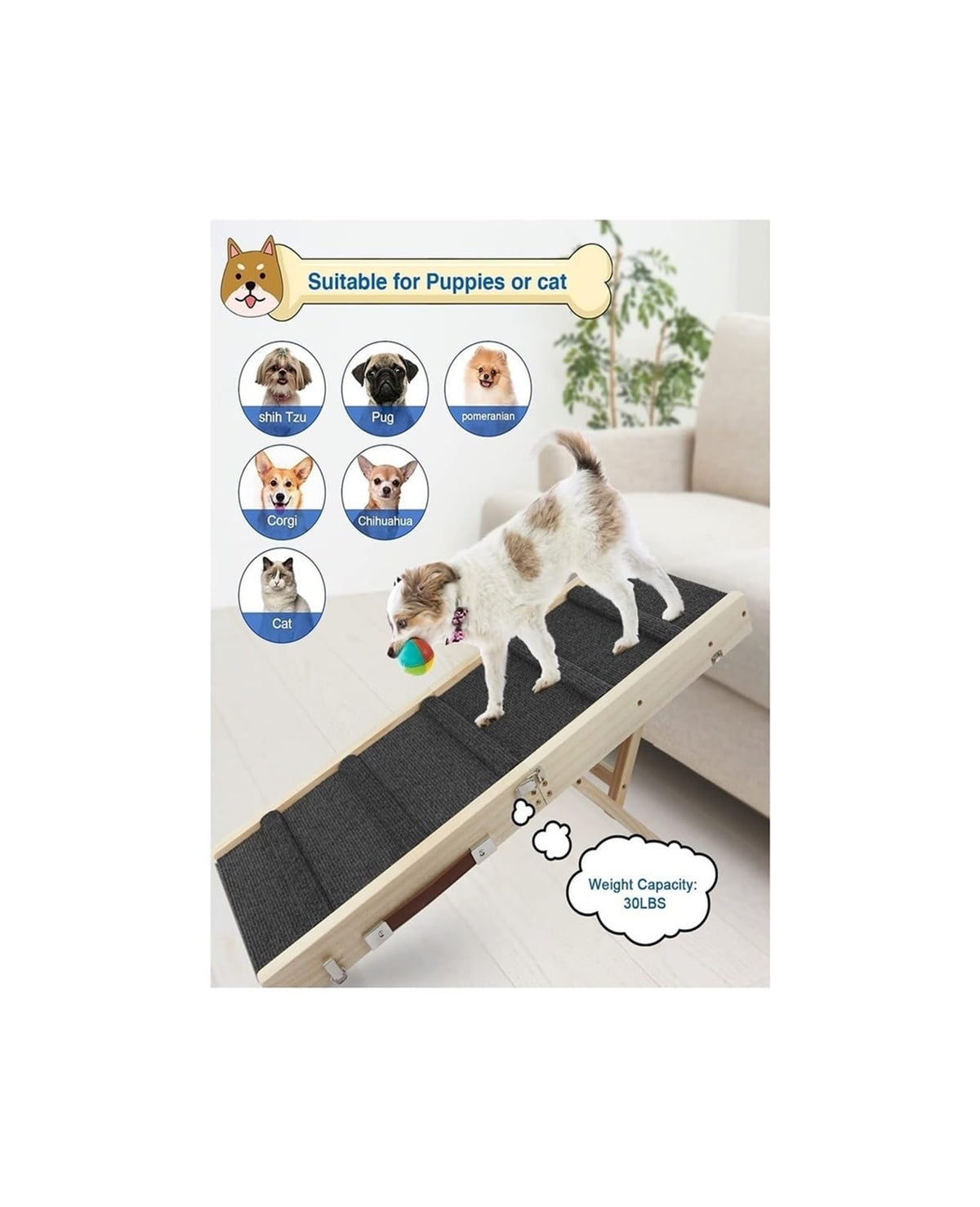 Adjustable Portable Folding Non-Slip Dog Ramp F169922