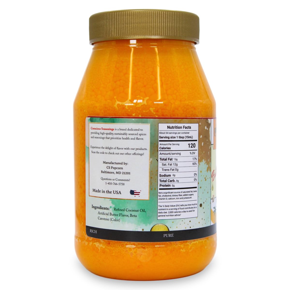 Butter Flavored Coconut Oil 32 oz K2722