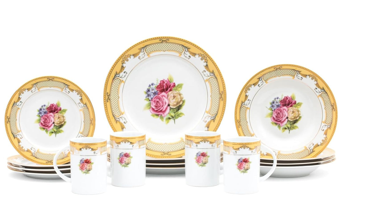 16-Piece Porcelain Dinner Set for 4 U126