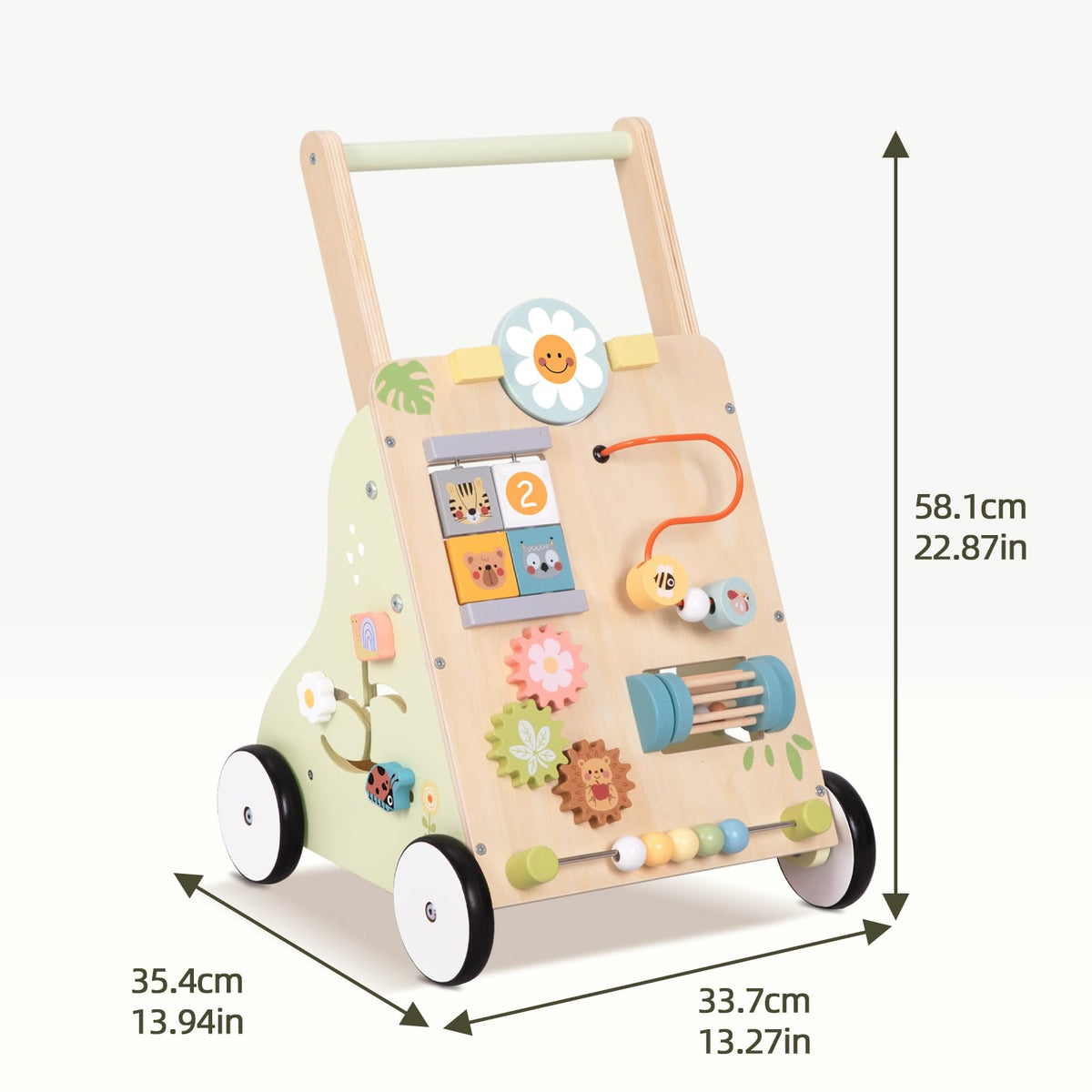 Wooden Baby Walker with Wheels H989