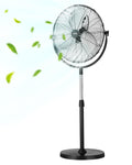 18 Inch Adjustable Height Standing Fan with 3 Speeds, Black Y95207