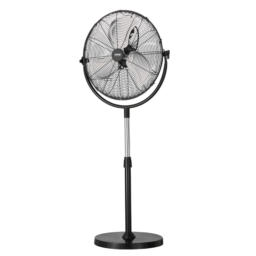 18 Inch Adjustable Height Standing Fan with 3 Speeds, Black Y95207