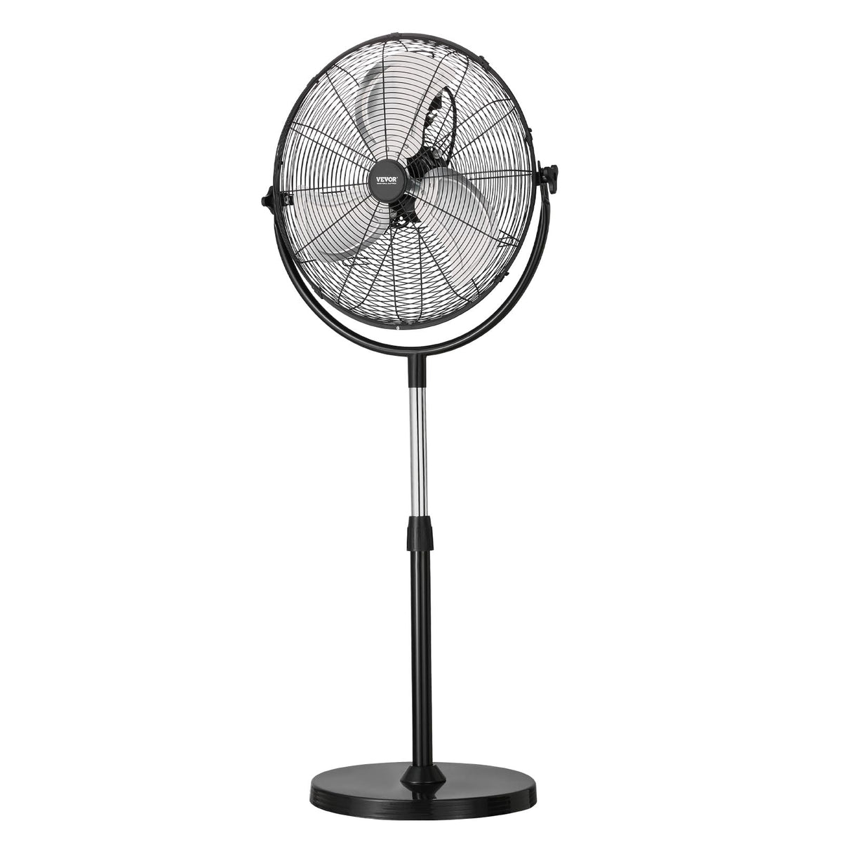 18 Inch Adjustable Height Standing Fan with 3 Speeds, Black Y95207
