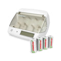 Rechargeable C Batteries and Universal Battery Charger F5100