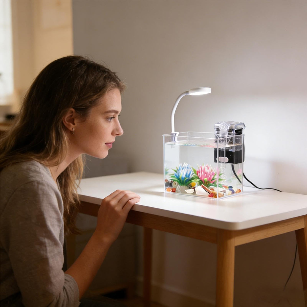 Small Aquarium with LED Lights G421