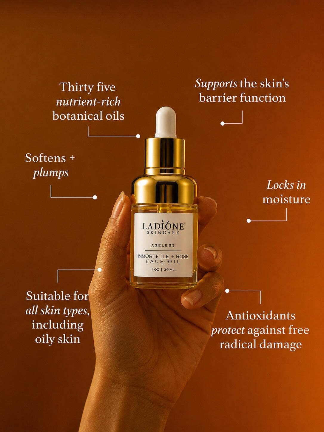 Rose Face Oil Serum 1 oz Y3215