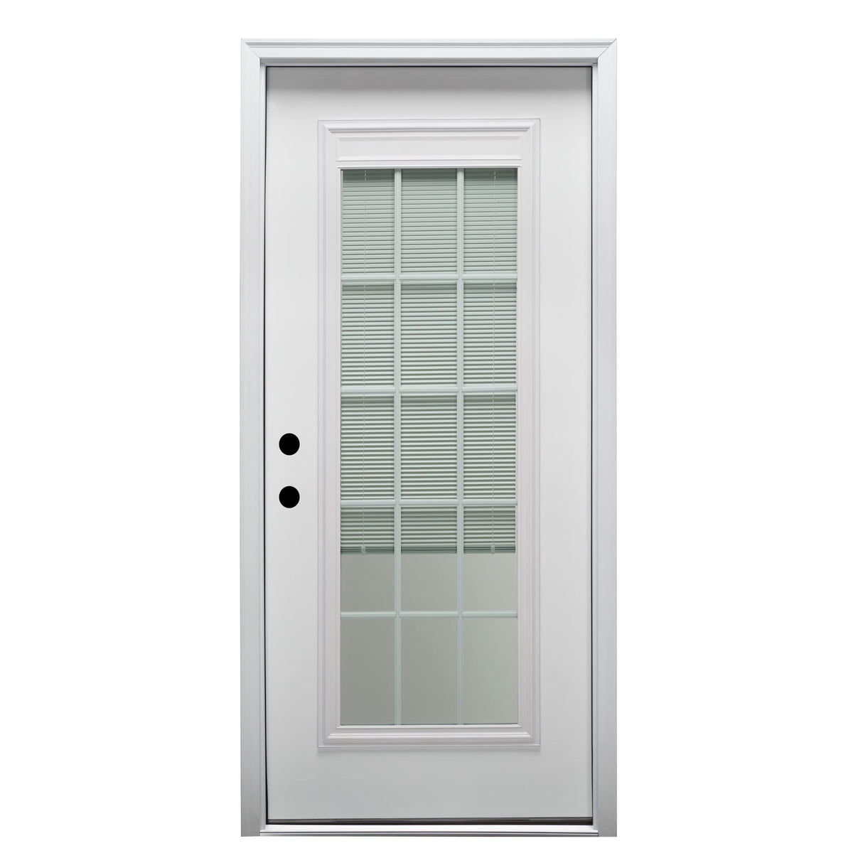 Primed Steel Right-Hand Inswing Full Lite Prehung Front Door 36" x 80" B111