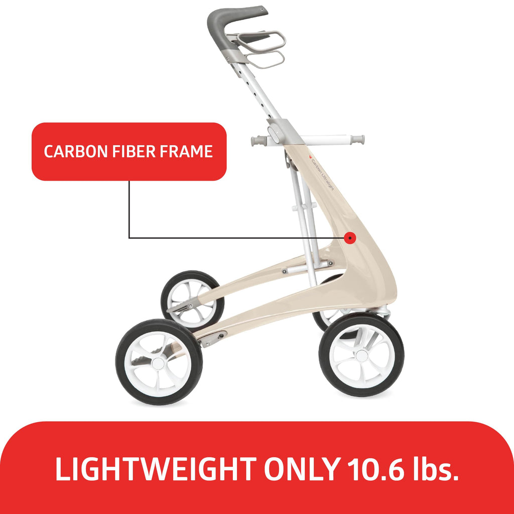 Carbon Ultralight Rollator Walker with Organizer Bag X56120