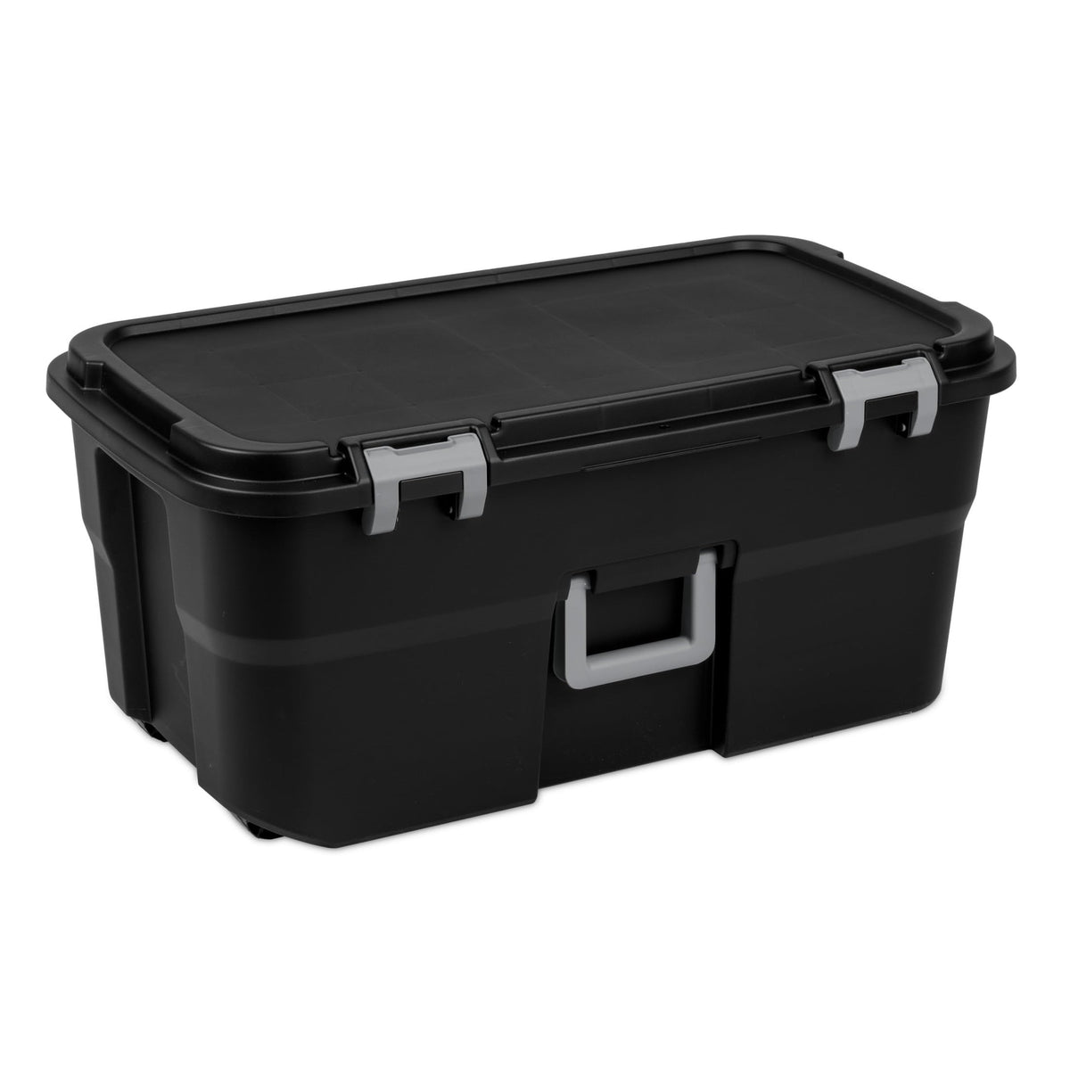 Black Wheeled Lockable Footlocker I5318