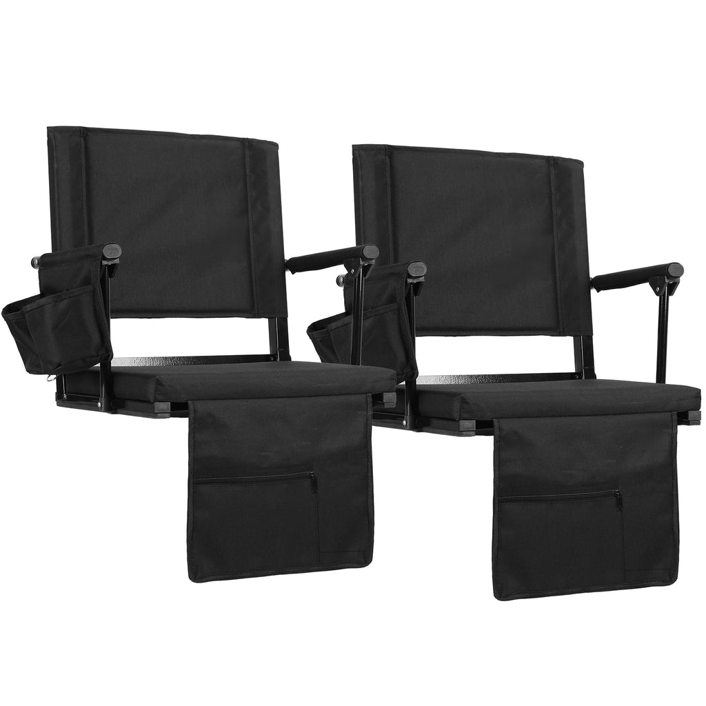 2 Pcs Folding Stadium Seat with Cup Holder A476