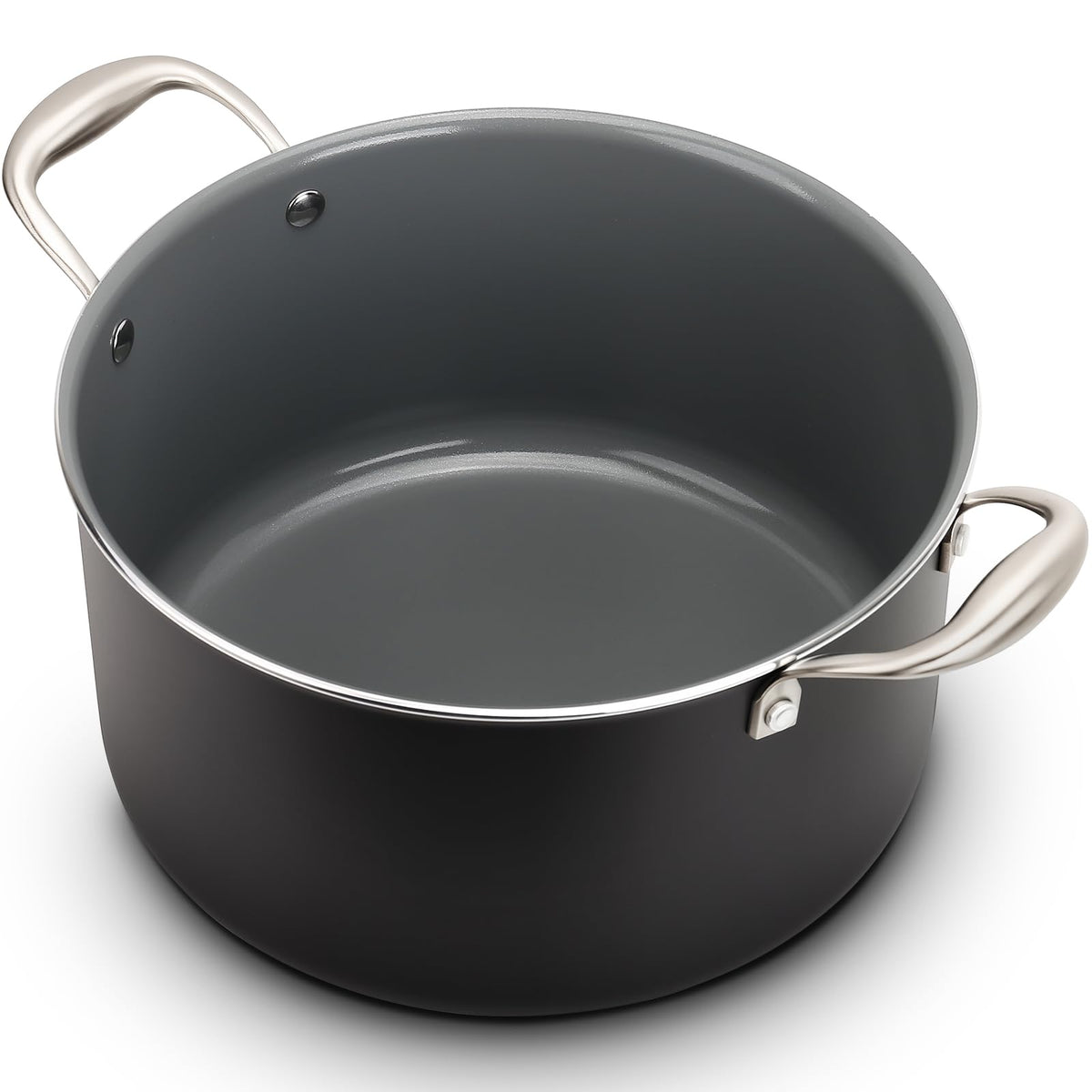 16QT Nonstick Ceramic Stock Pot with Tempered Glass Lid M387