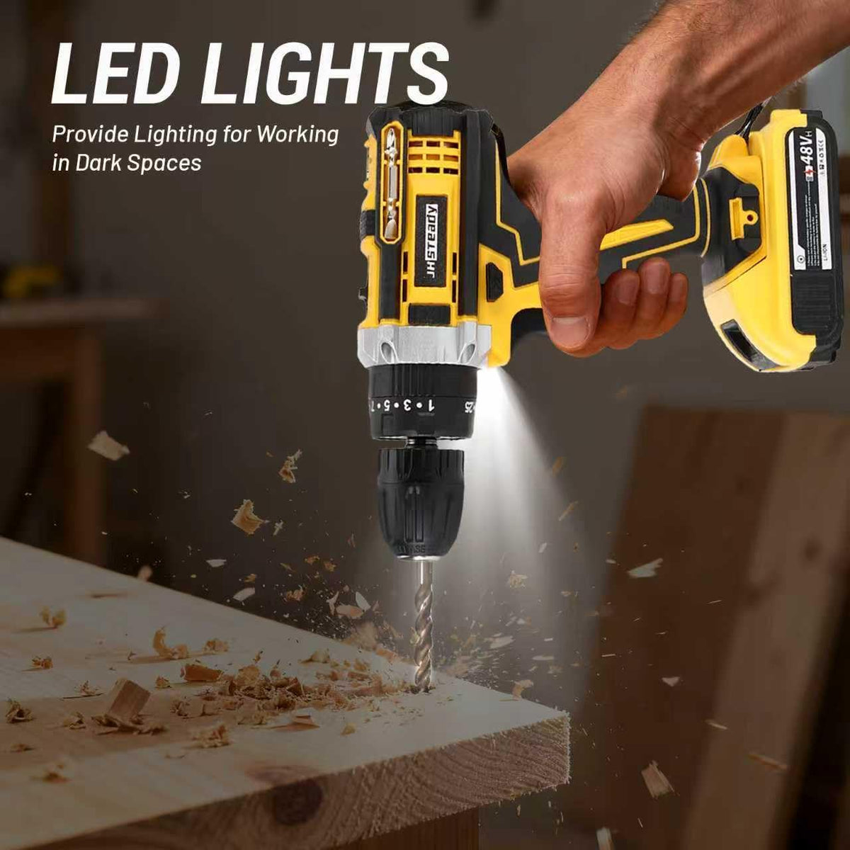 21V Cordless Drill Driver Kit with 2 Batteries & Charger F7684