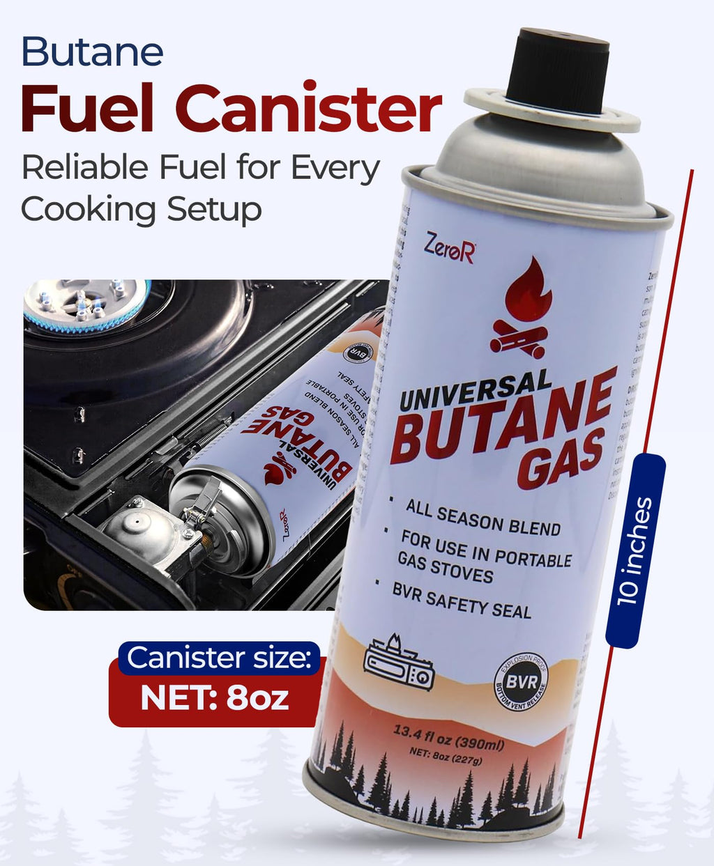Butane Fuel Canister Cartridge 13.4 fl oz R488