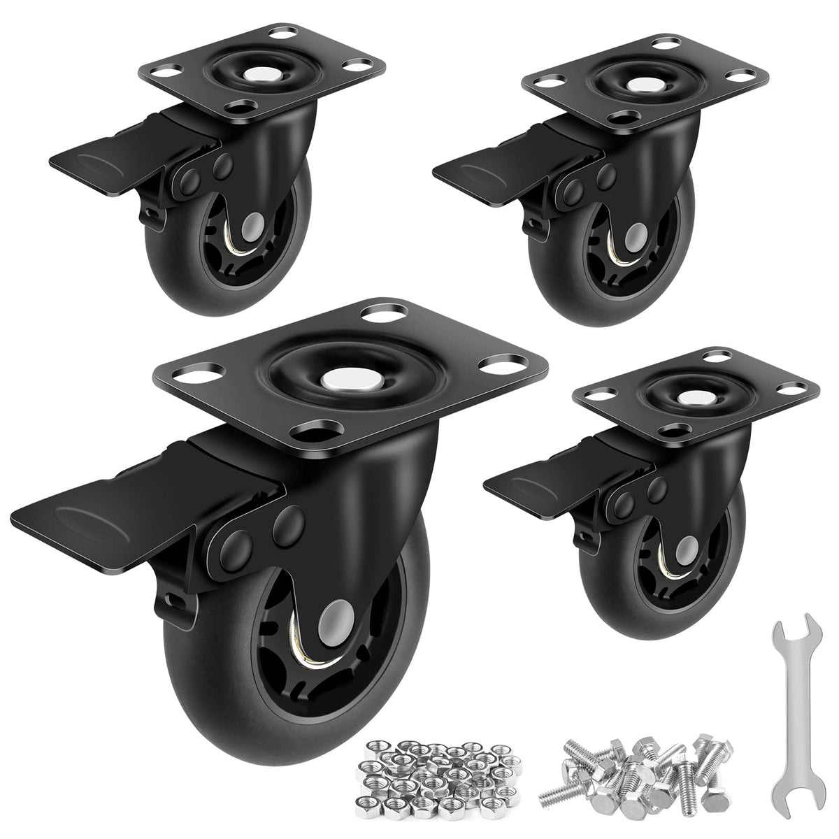 3” Lock Casters Set of 4 Heavy Duty J438