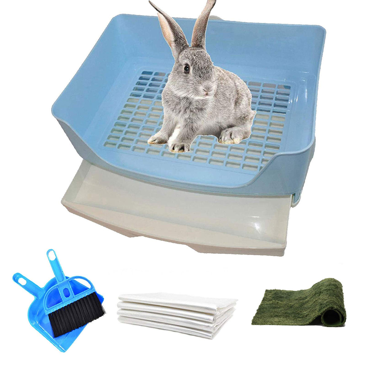 Plastic Rabbit Litter Box with Drawer Y2648
