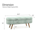 Cyan Boucle Storage Ottoman Bench F318425