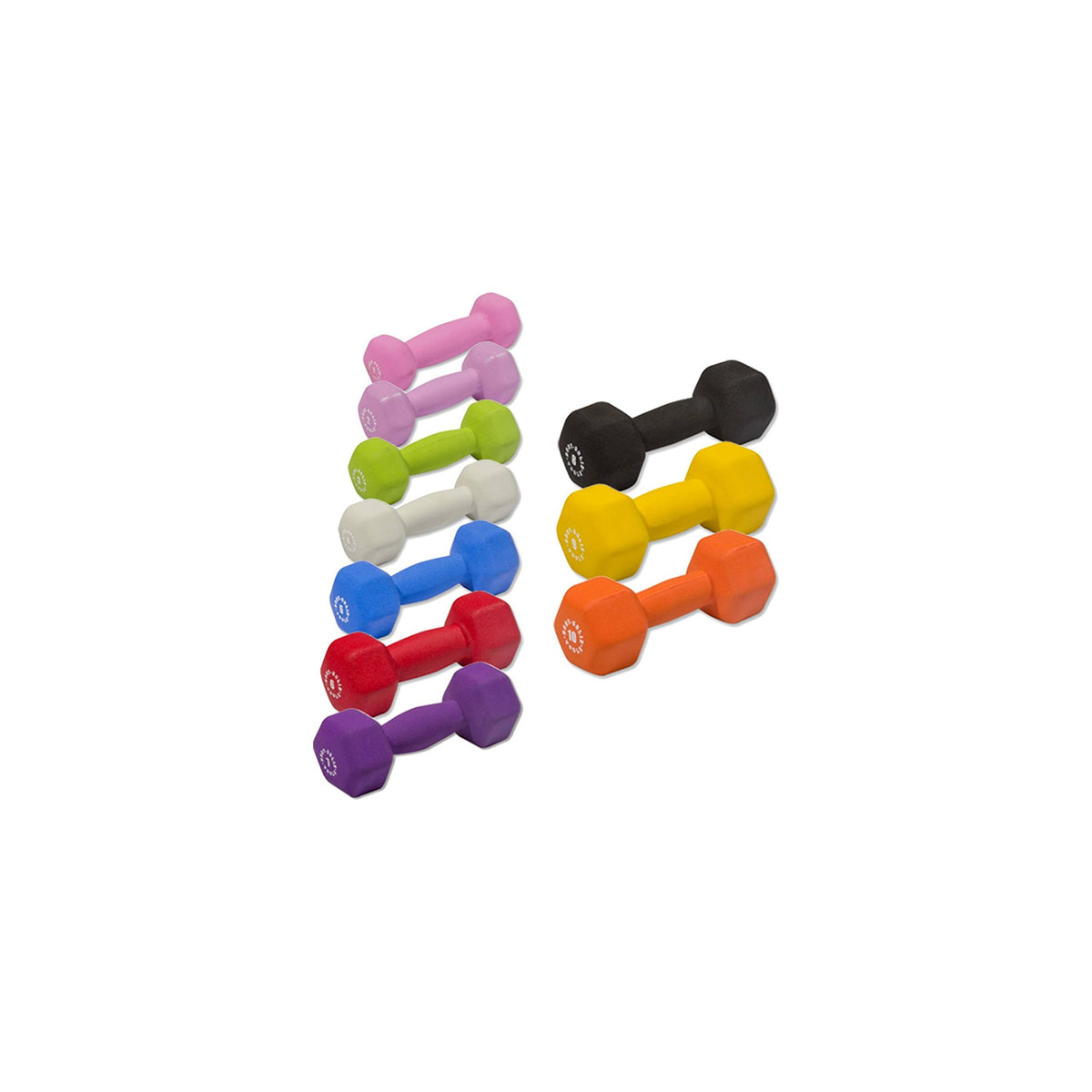 Neoprene Dumbbell Set 1-10lbs Pair X5691