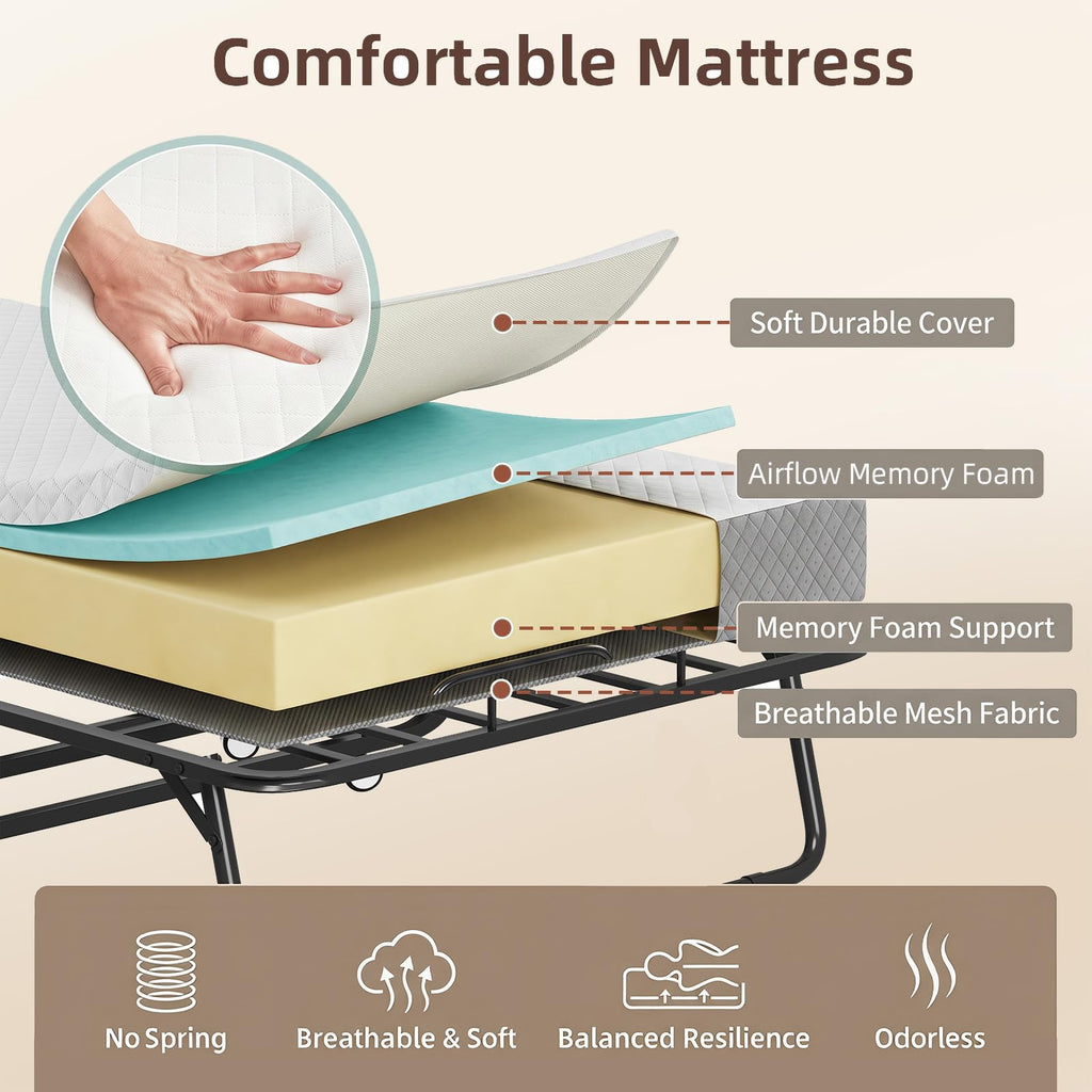 Adjustable Folding Bed with Mattress H542