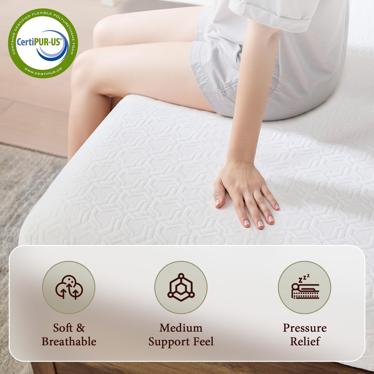 6" Full Tri-Fold Memory Foam Mattress N88644