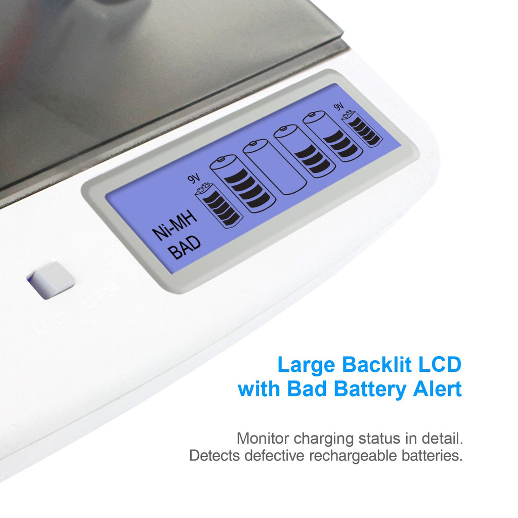 Rechargeable C Batteries and Universal Battery Charger F5100