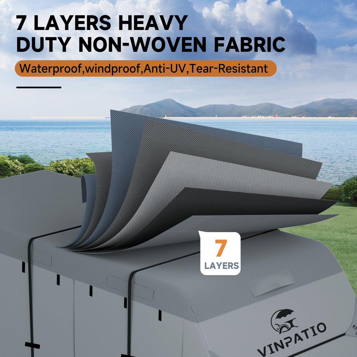 7 Layers Travel Trailer Cover Fits 30'-33' J513722