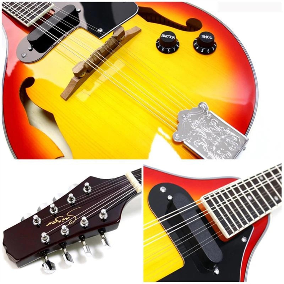 8 Strings Spruce Sunburst Electric Mandolin X545